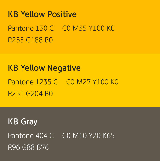 Ini adalah tiga sistem warna utama KB Financial Group