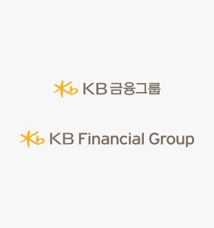 Ini adalah kombinasi horizontal tanda tangan Korea dan Inggris KB Financial Group.