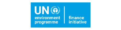 The logo of UNEP FI(United Nations Environment Programme Finance Initiative)